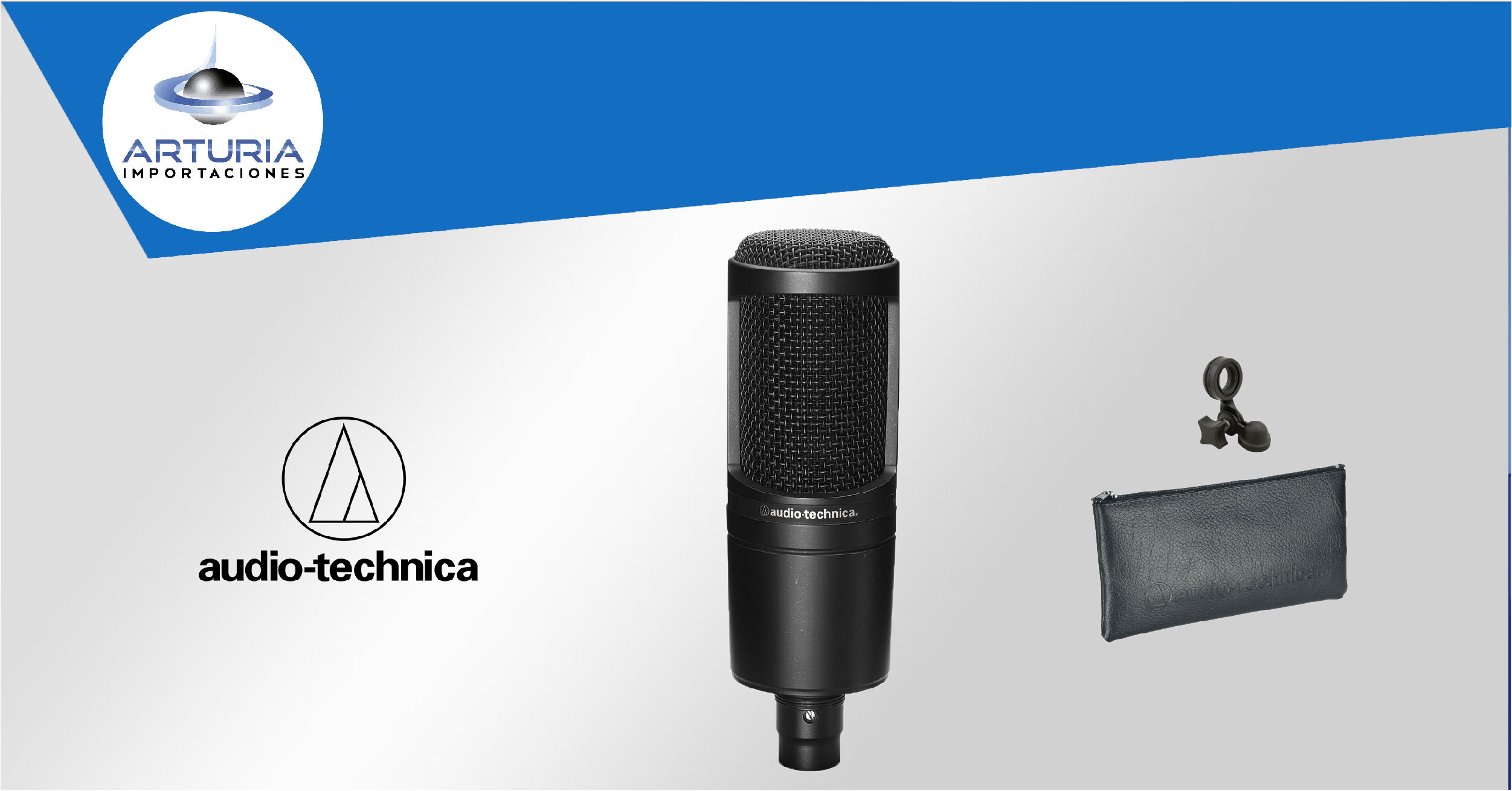 Microfono Audiotechnica De Estudio Lateral Xlr At2020 – Musicales