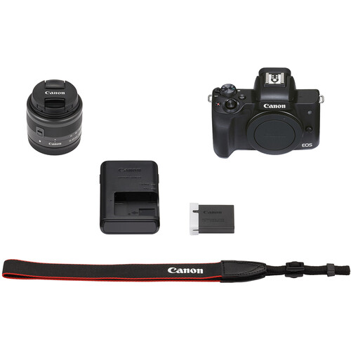 Canon M50 Mark II Mirrorless 4K con lente 15-45mm + Memoria 64Gb de 100Mb/s  + Bolso - Importaciones Arturia