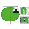 Kit de Fondos Portables Verde y Blanco + Soporte