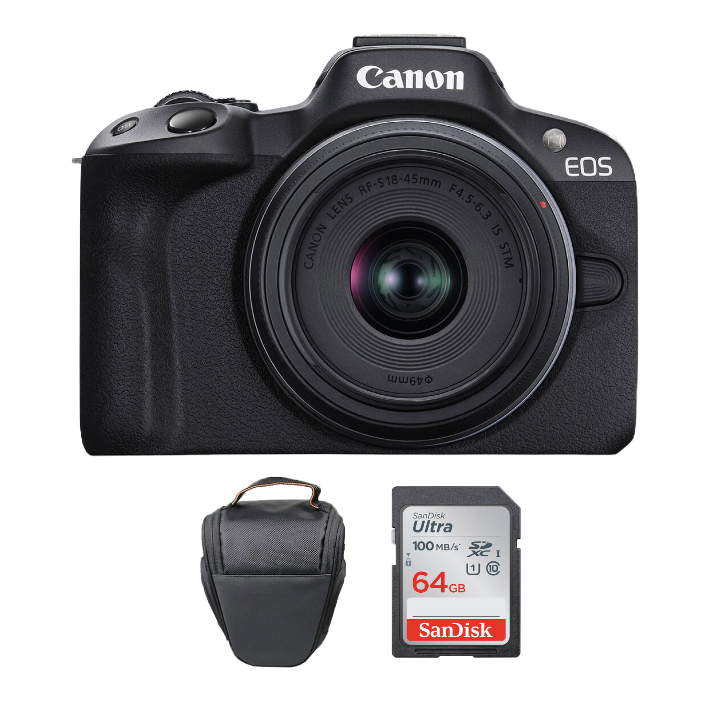 Canon EOS R50 Mirrorless con lente 18-45mm + Memoria 64Gb de 100Mb/s +  Bolso - Importaciones Arturia