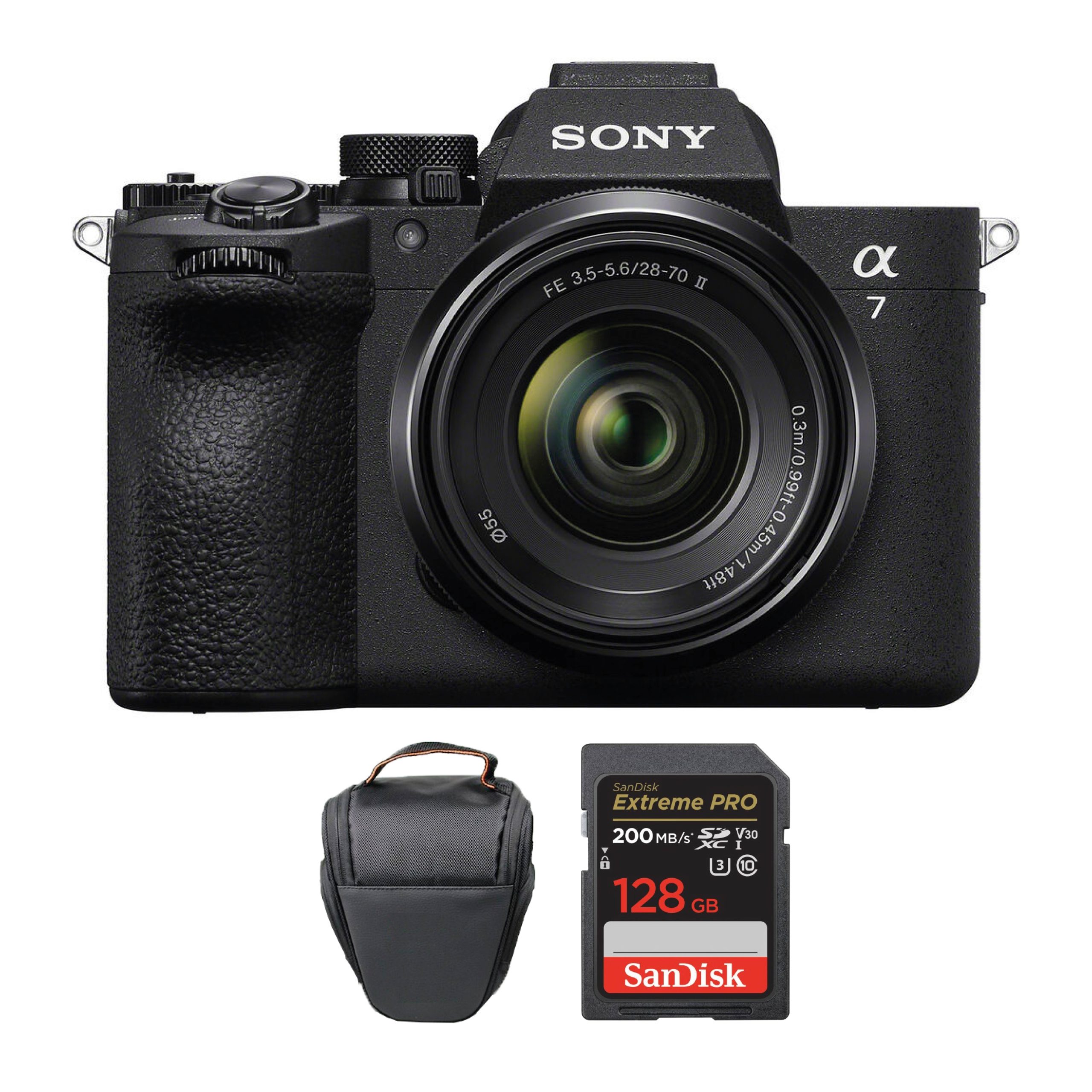 Sony a7V 4K Cámara Mirrorless Con Lente 28-70mm II + Memoria 128Gb de 200Mb/s + Bolso