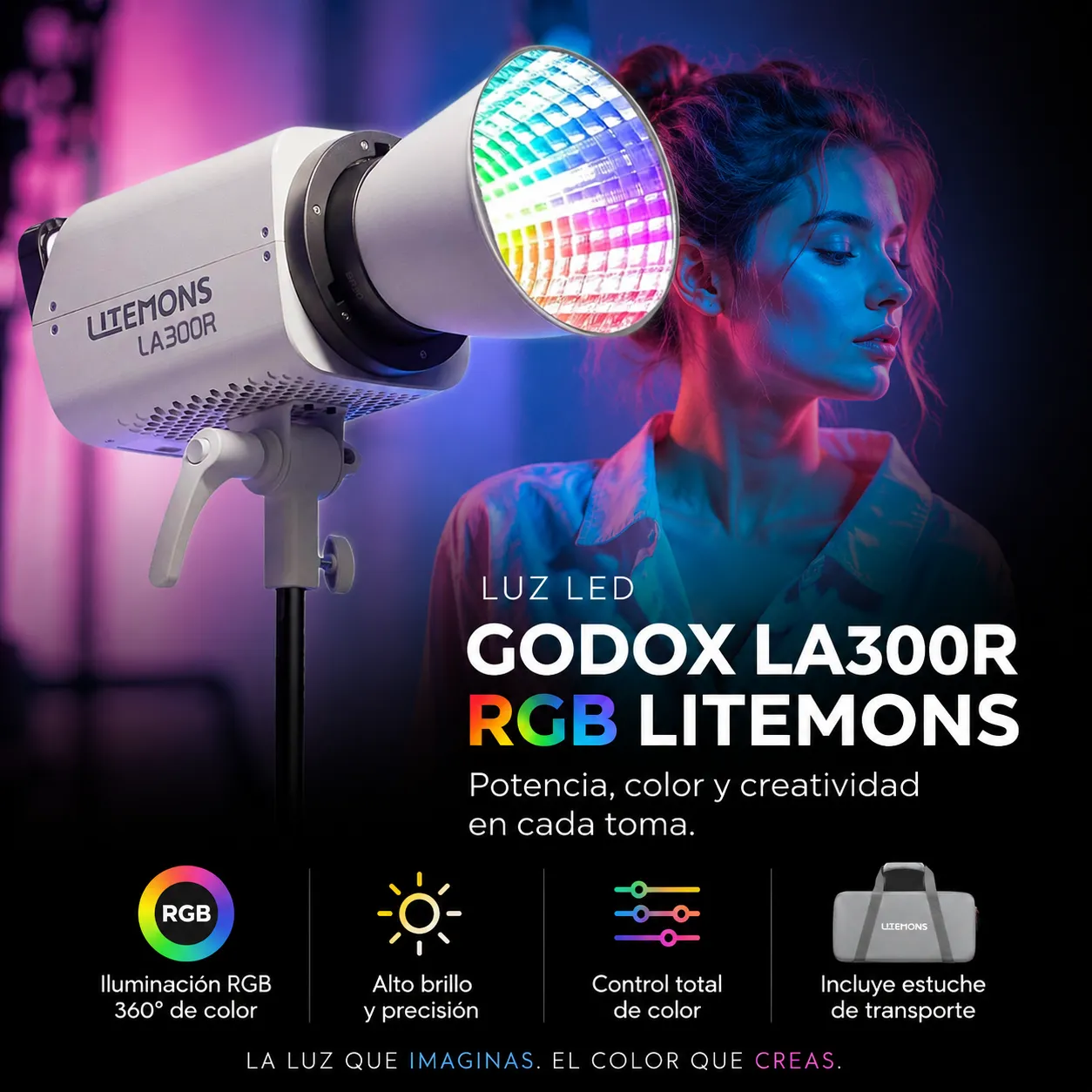 Godox LA300R Rgb Litemons Luz LED