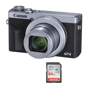 Cámara Canon PowerShot G7 X Mark III Gris + Memoria 64Gb de 100Mb/s