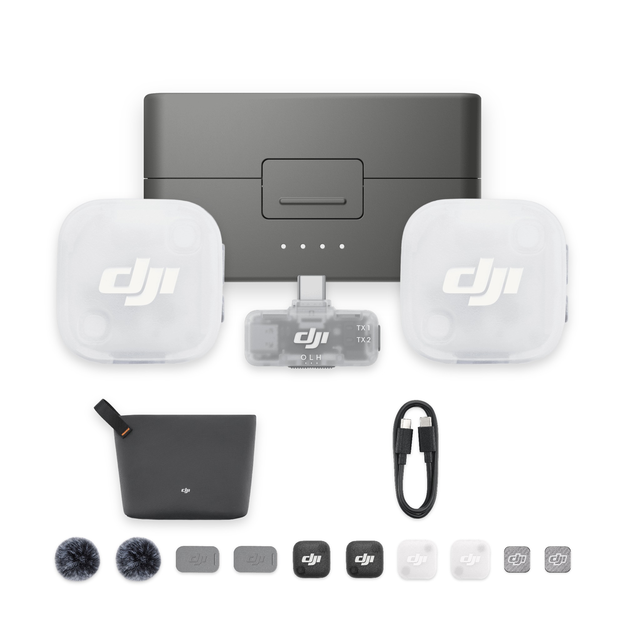 DJI Mic Mini 2 (2 Tx + 1 Rx Móvil) Micrófono Inalámbrico para Celular Con estuche de Carga